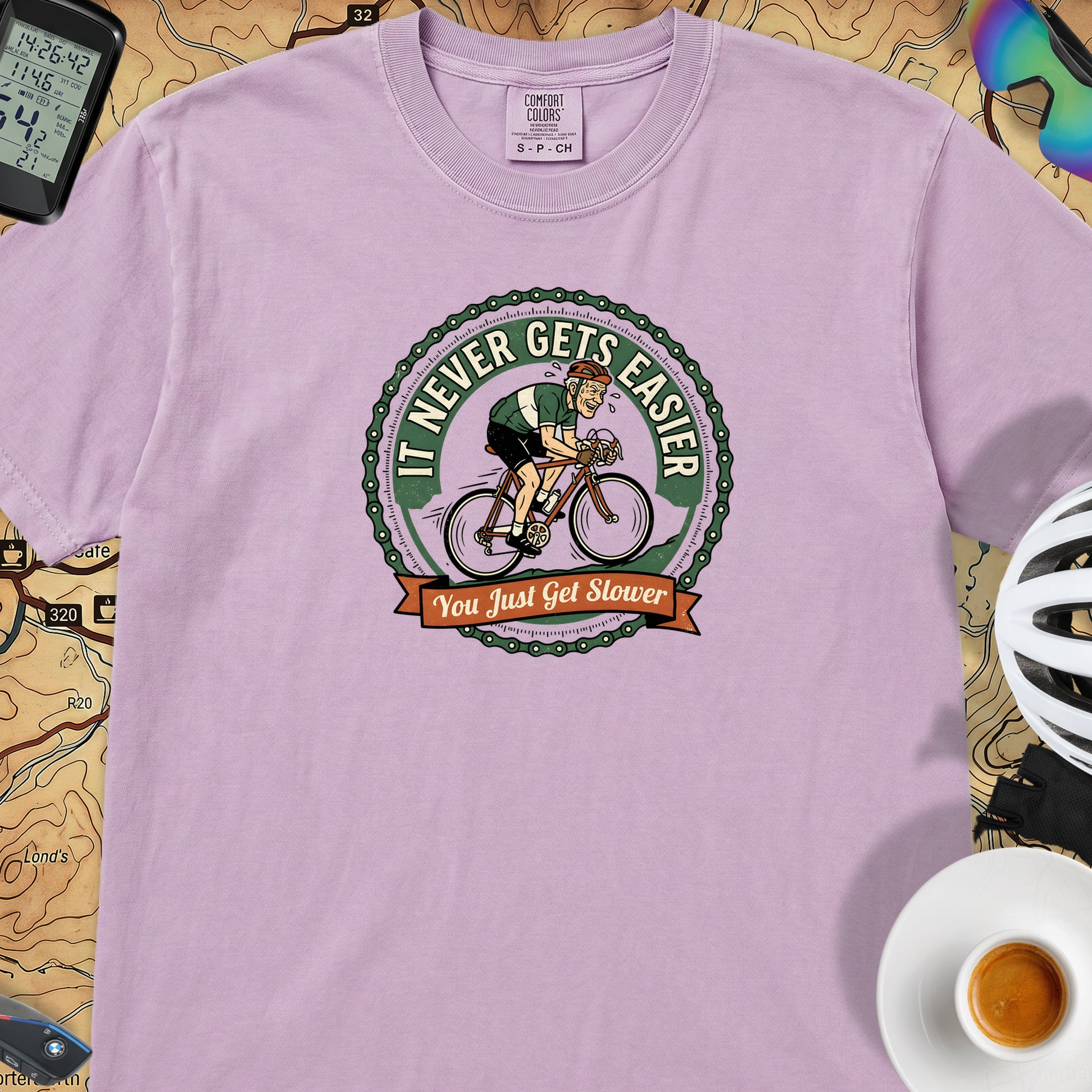Never Gets Easier T-Shirt — Orchid