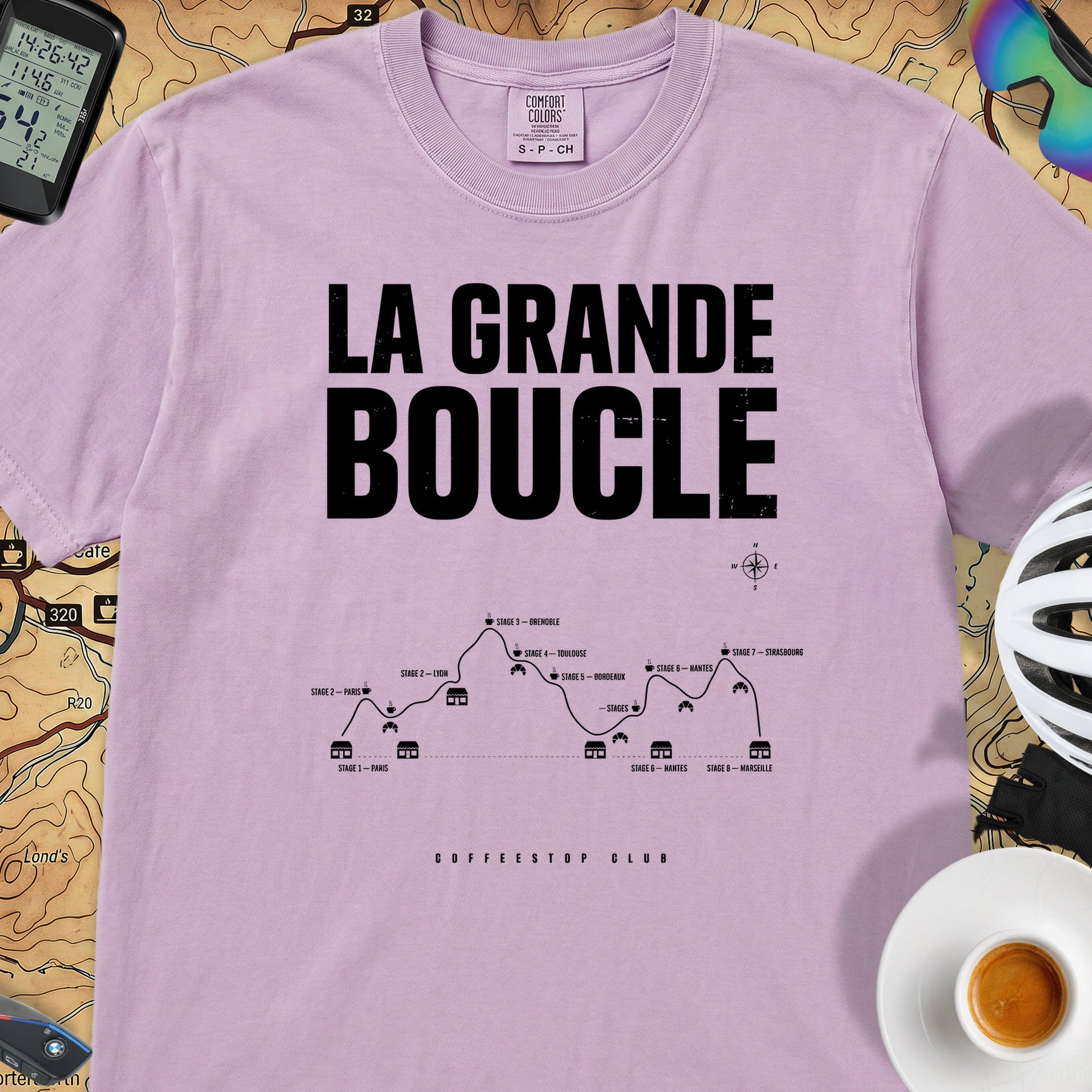Grande Boucle TdF Cycling T-Shirt — Orchid