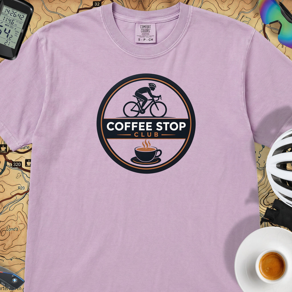 Awesome Coffee Stop Club T-Shirt — Orchid