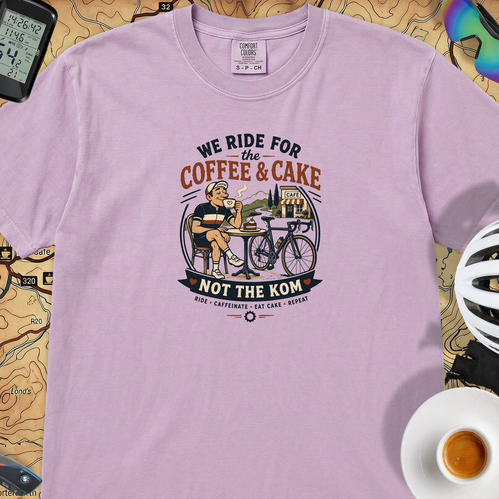 Ride For Coffee  and Cake T-Shirt — Orchid