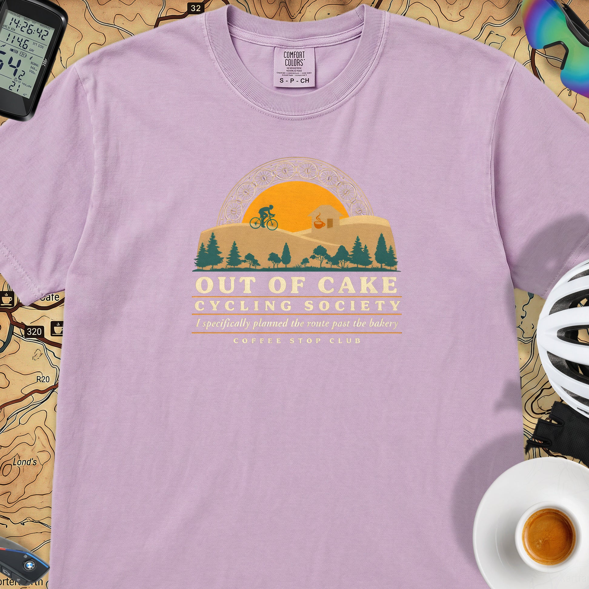 Out of Cake Cycling T-Shirt — Orchid