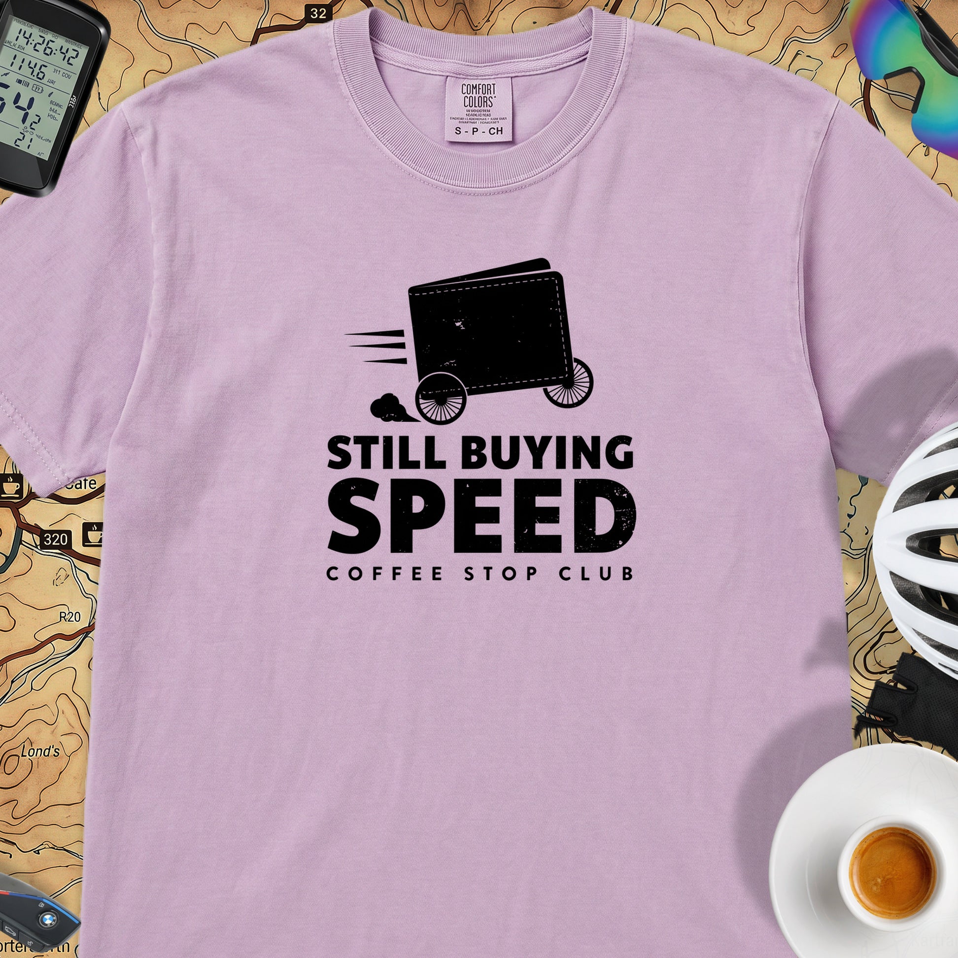 Still Buying Speed Cycling T-Shirt — Orchid