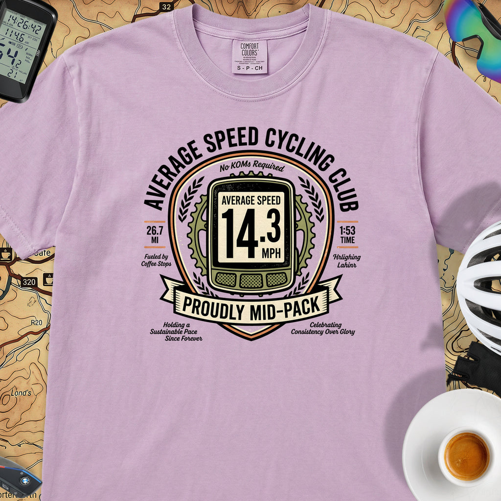 Average Speed Cycling T-Shirt — Orchid