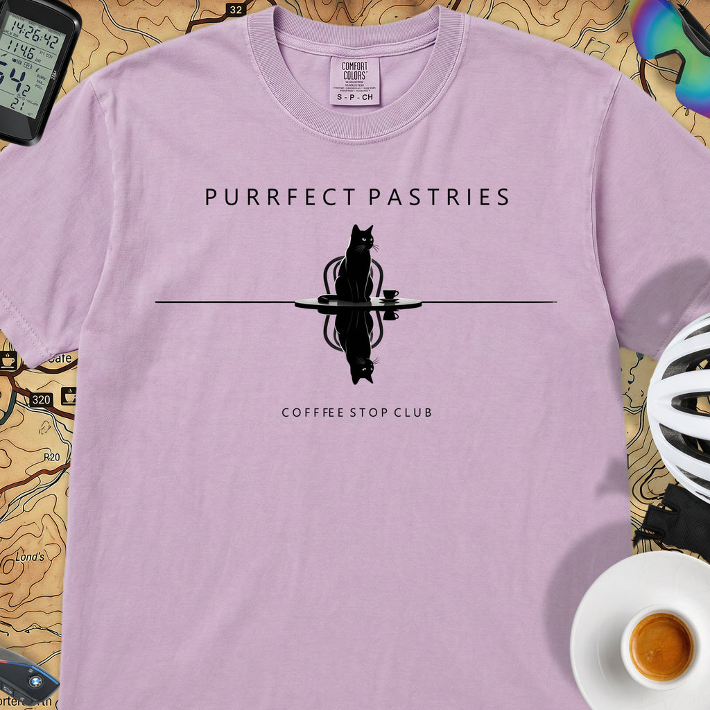 Cat Reflection Cycling T-Shirt — Orchid