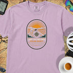 Last to the Café Cyclist T-Shirt — Orchid