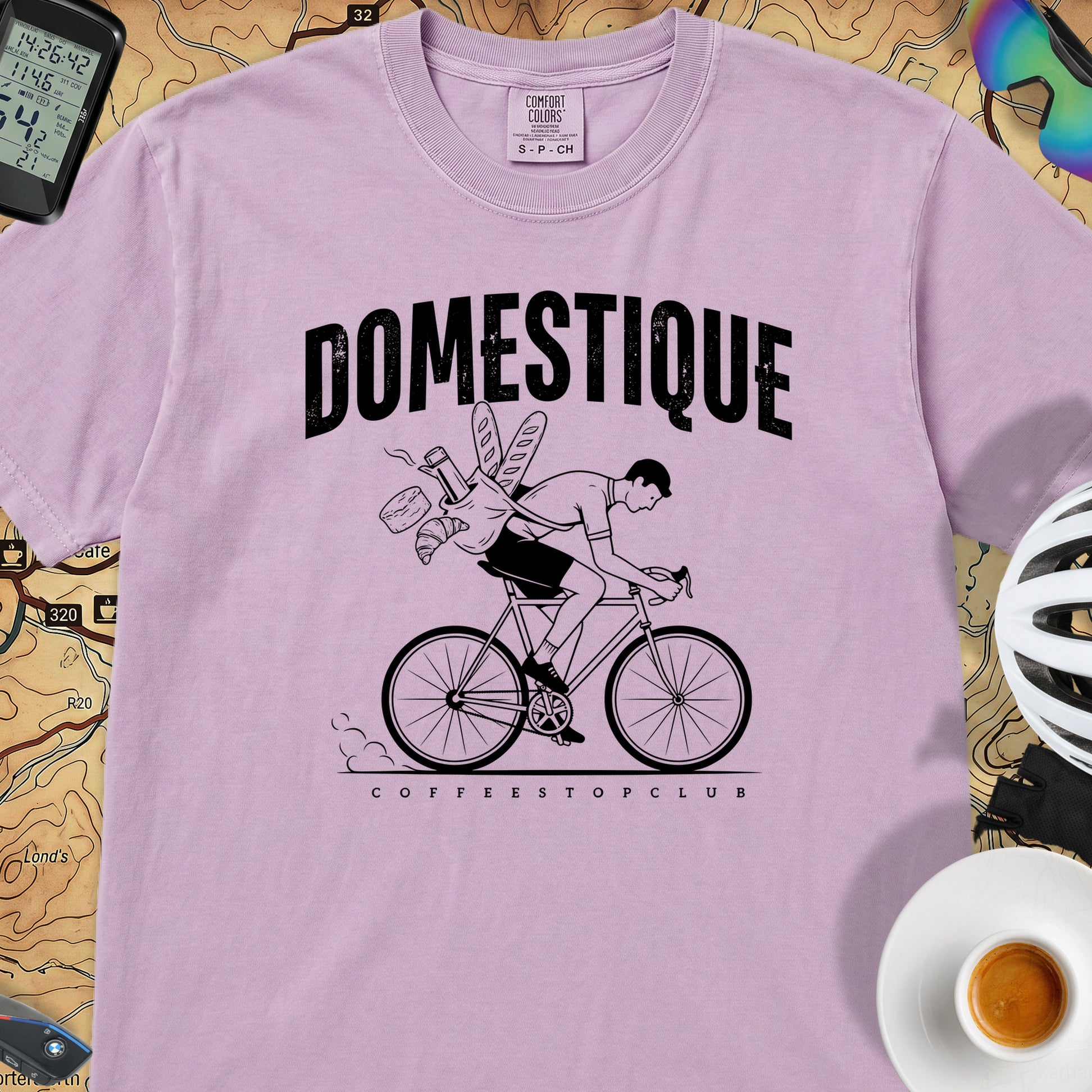 Domestique Delivery Cyclist T-Shirt — Orchid