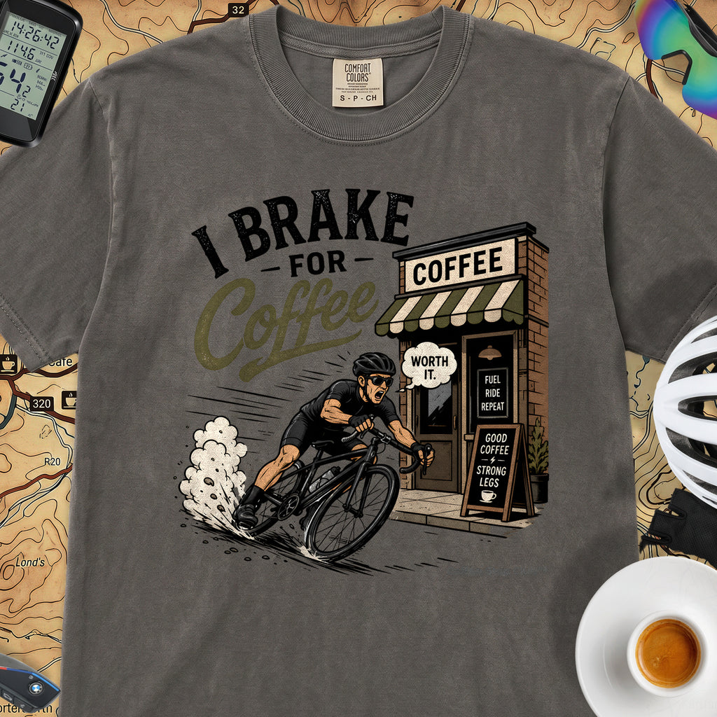 Big Brake For Coffee T-Shirt — Pepper