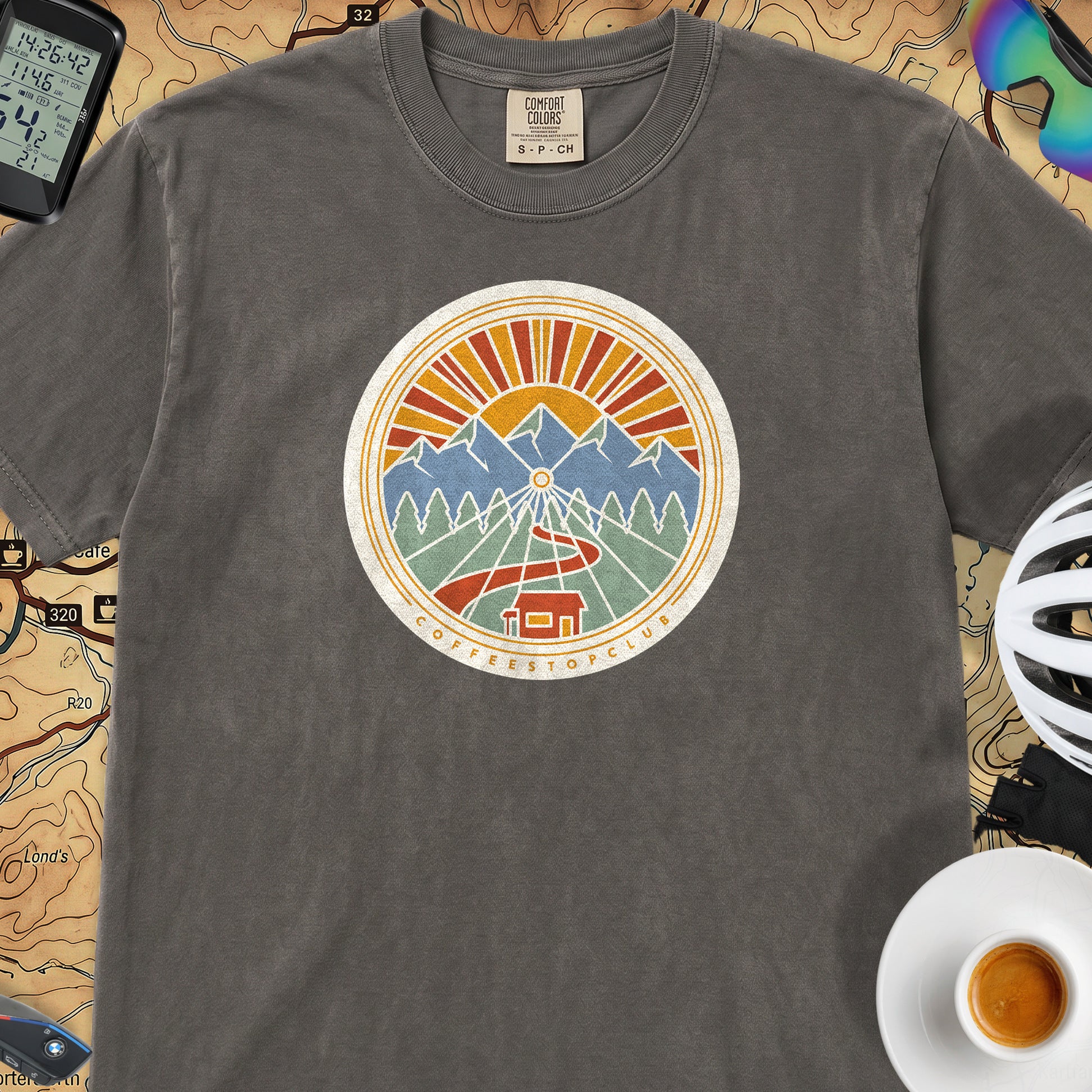 Wheel Base Cycling T-Shirt — Pepper