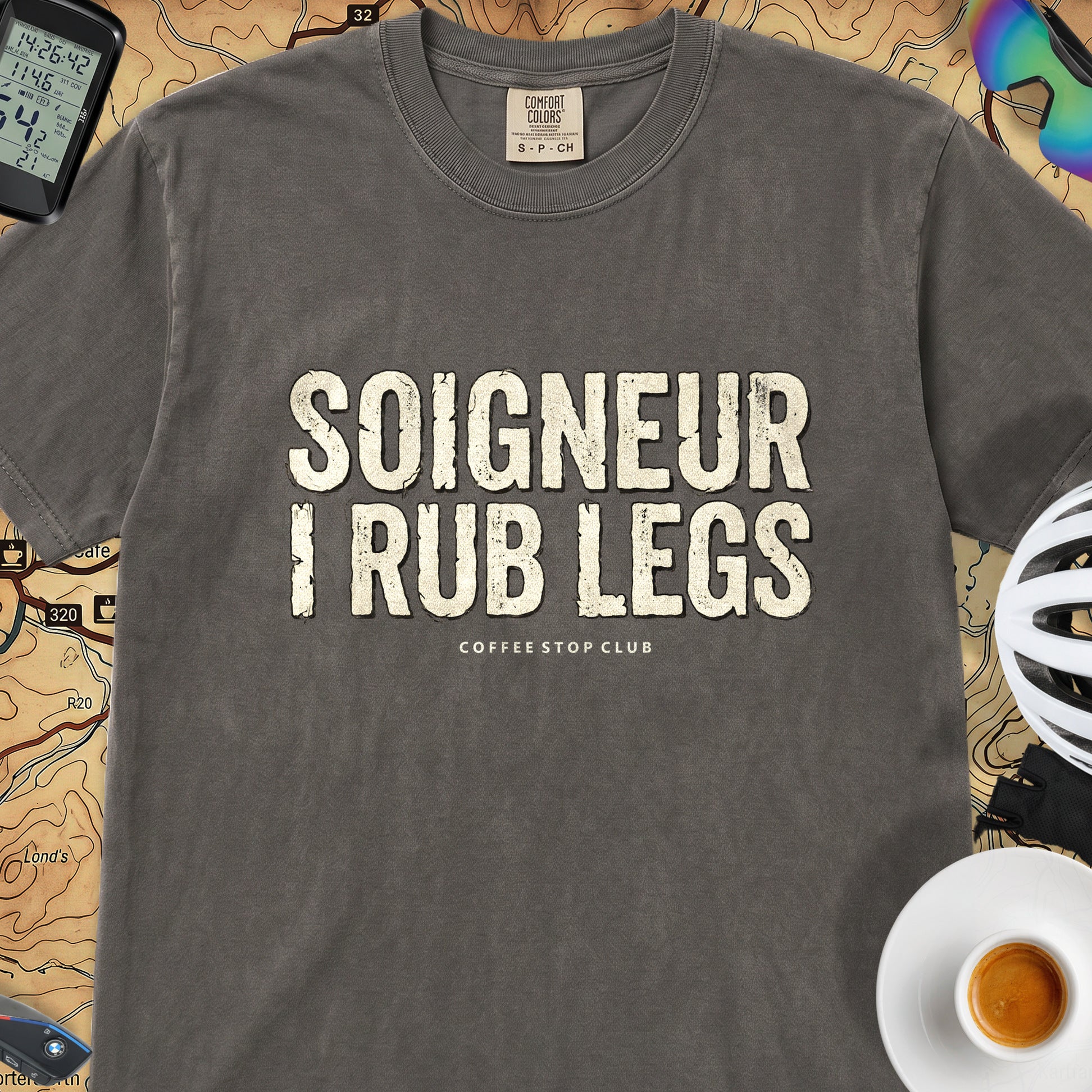 Soigneur Leg Rub Tour T‑Shirt — Pepper