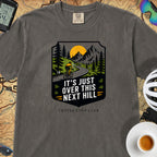It's Just Over This Next Hill Cycling T-Shirt — Pepper