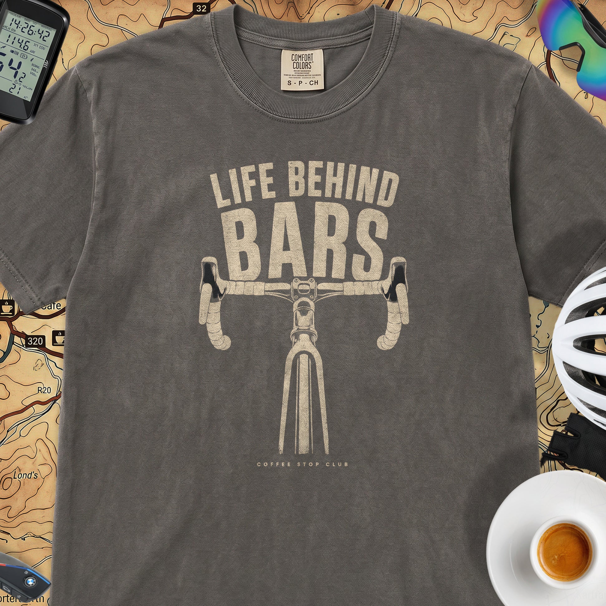 "Life Behind Bars" Cycling T-Shirt — Pepper