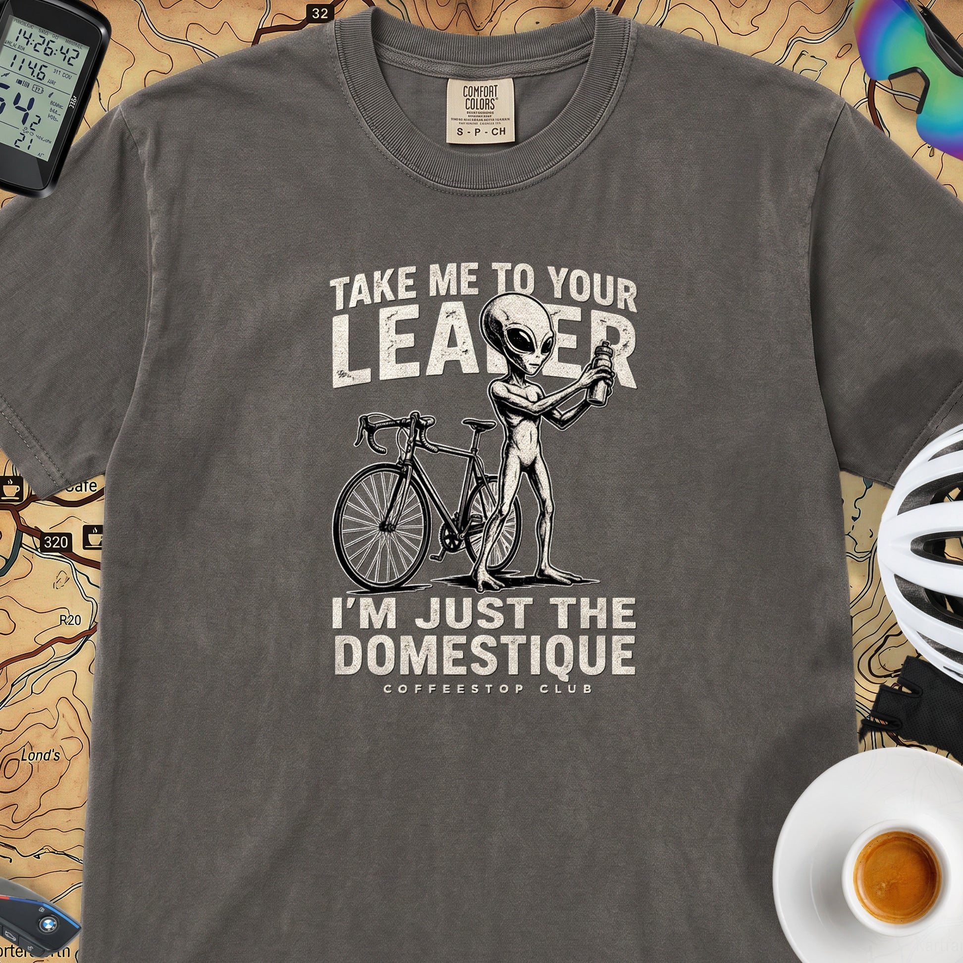 Domestique Alien Cycling T-Shirt — Pepper