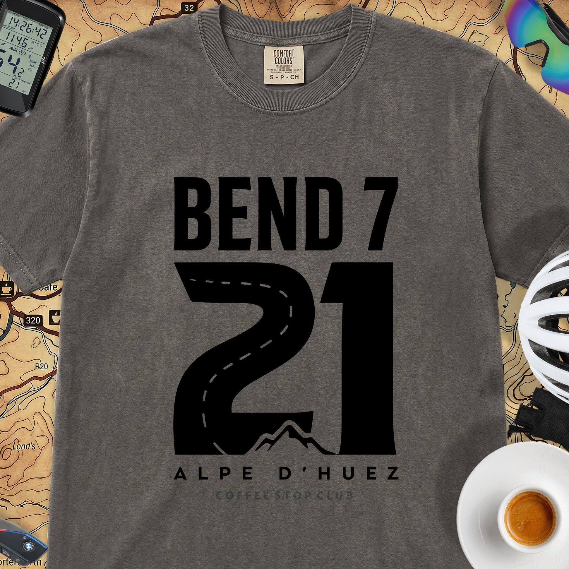 Bend 7 L'Alpe T-Shirt — Pepper