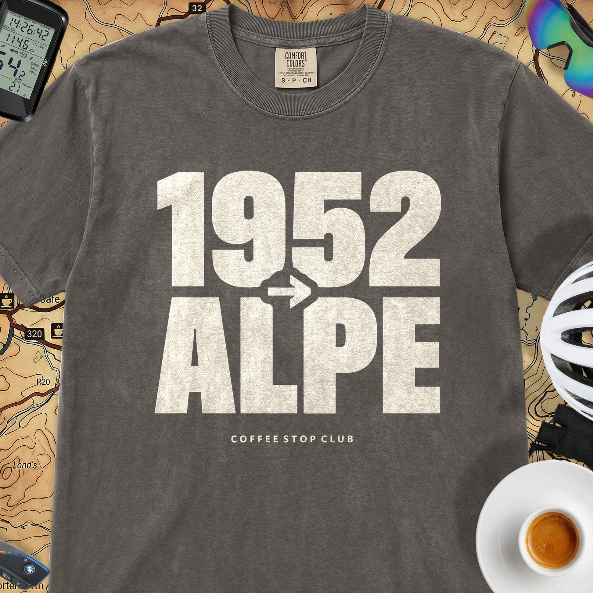 1952 --> l'Alpe Tour T‑Shirt — Pepper