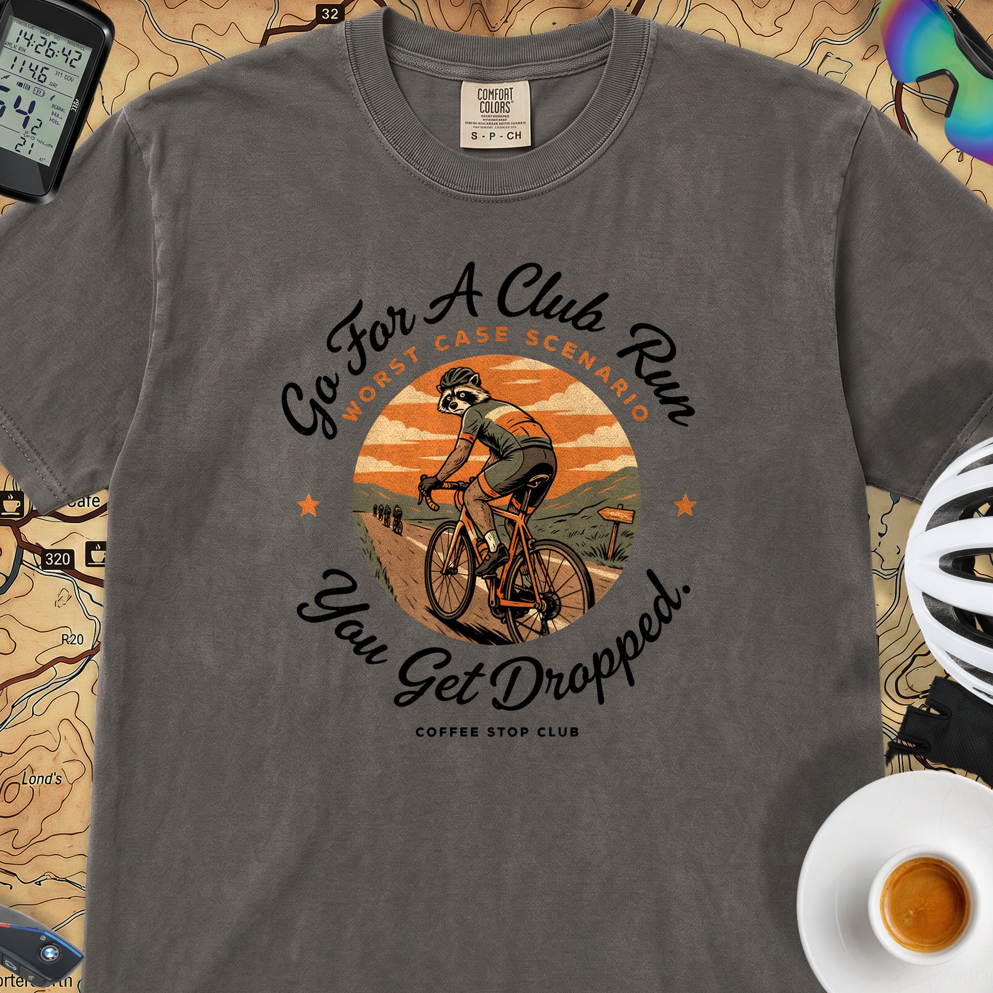 Cyclist Get Dropped T‑Shirt — Pepper