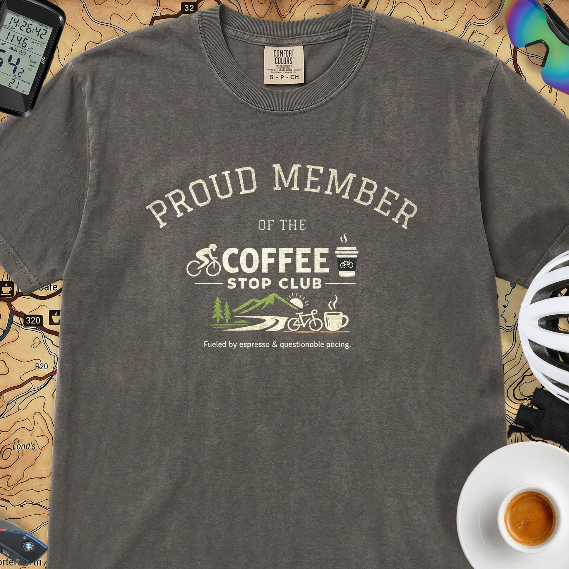 Proud Member Coffee Stop Club T-Shirt — Pepper