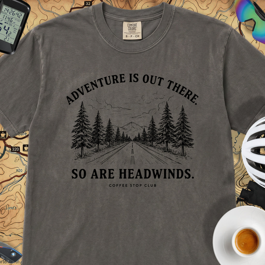Adventure Is Out There Cycling T-Shirt — Pepper