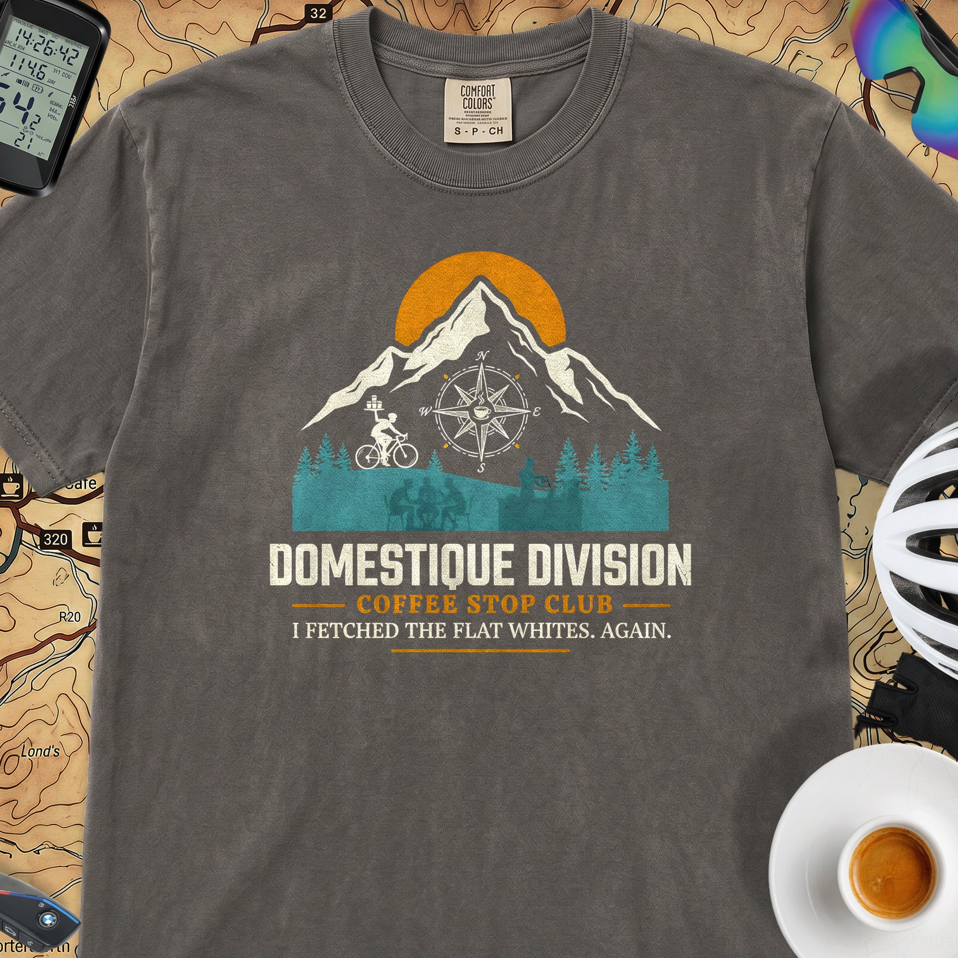 Domestique Division Cyclist T-Shirt — Pepper