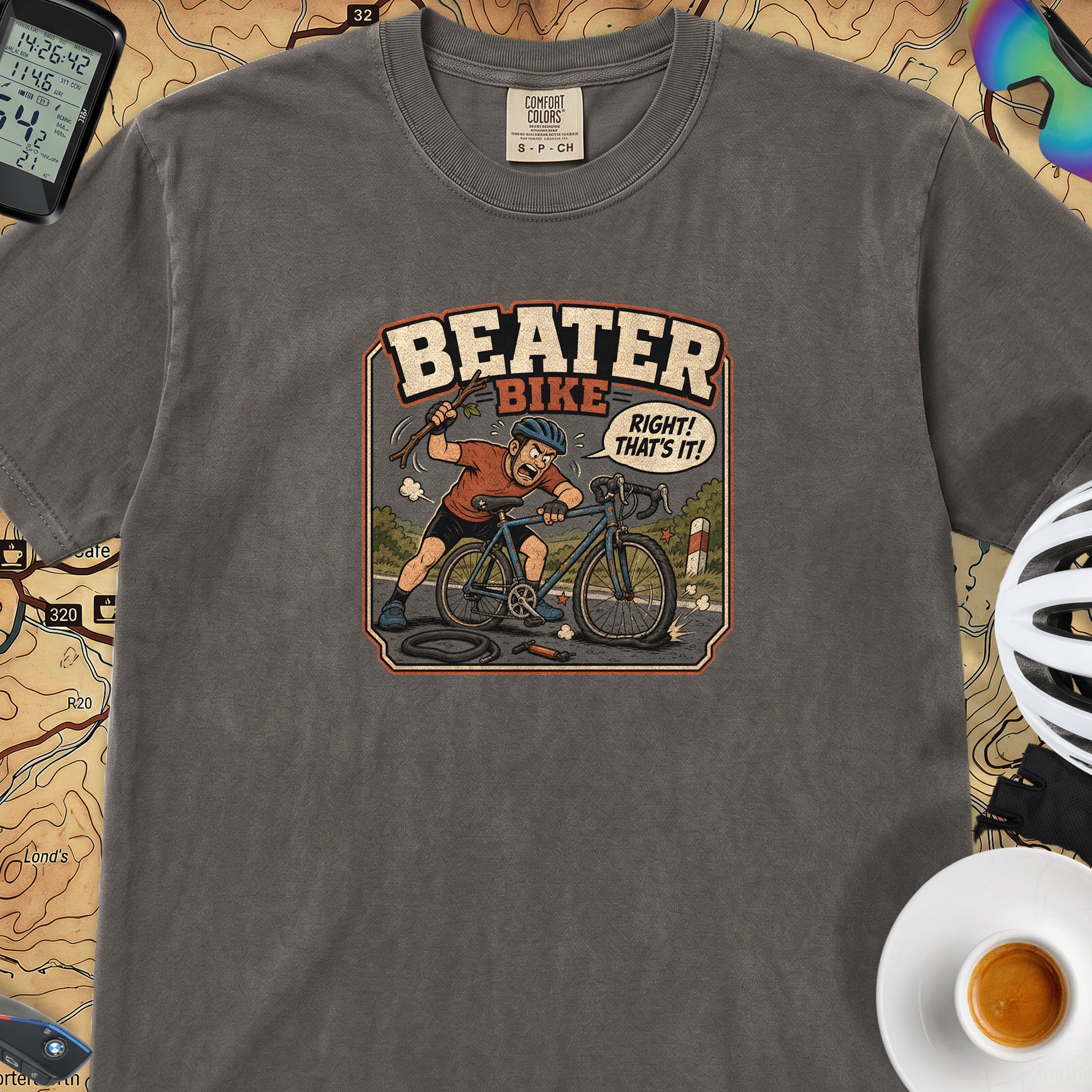 Beater Bike Comic T‑Shirt — Pepper