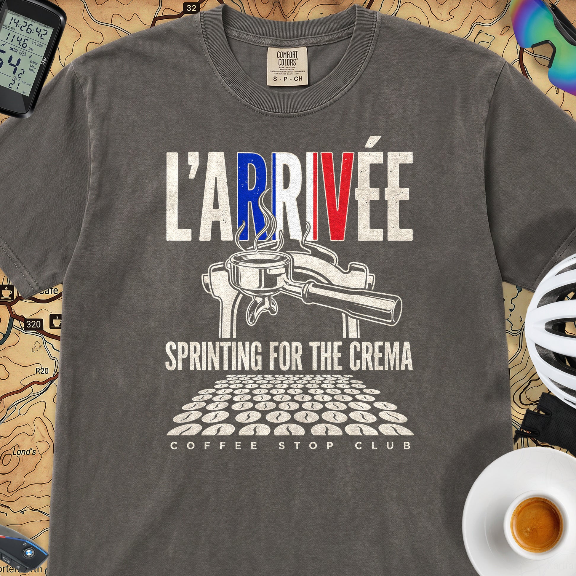 L'Arrivée TdF Cycling T-Shirt — Pepper