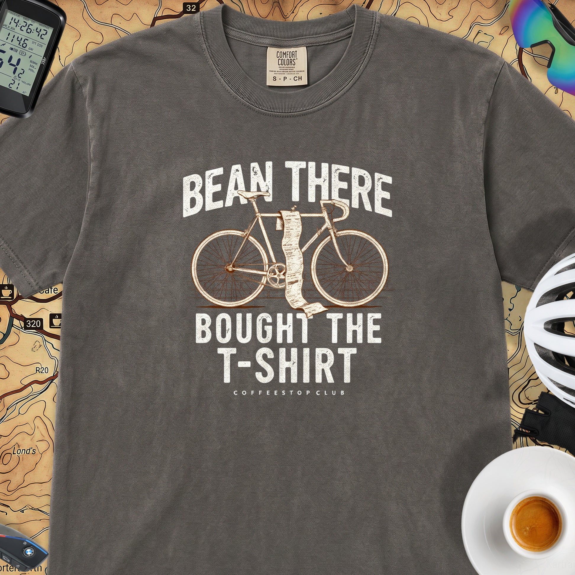 Bean There Cycling T-Shirt — Pepper