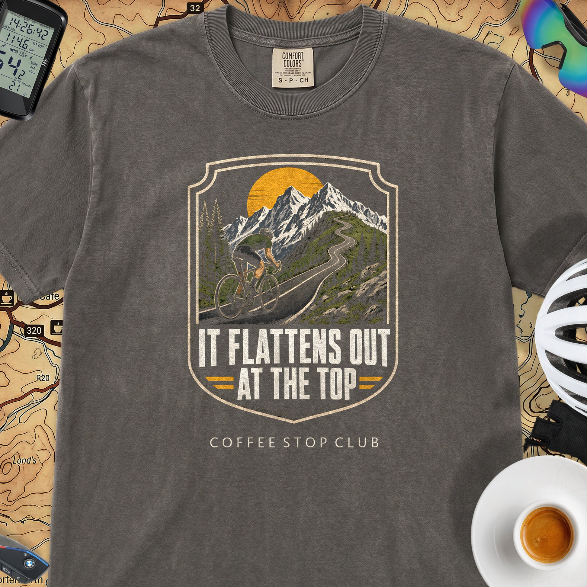 It Flattens Out Cycling T-Shirt — Pepper