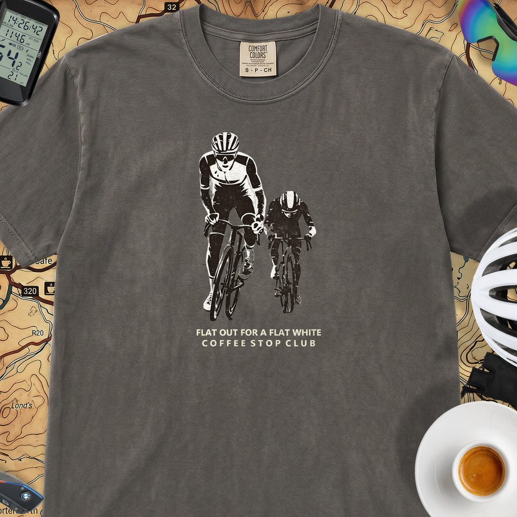 Flat Out 4 Flat White T-Shirt — Pepper