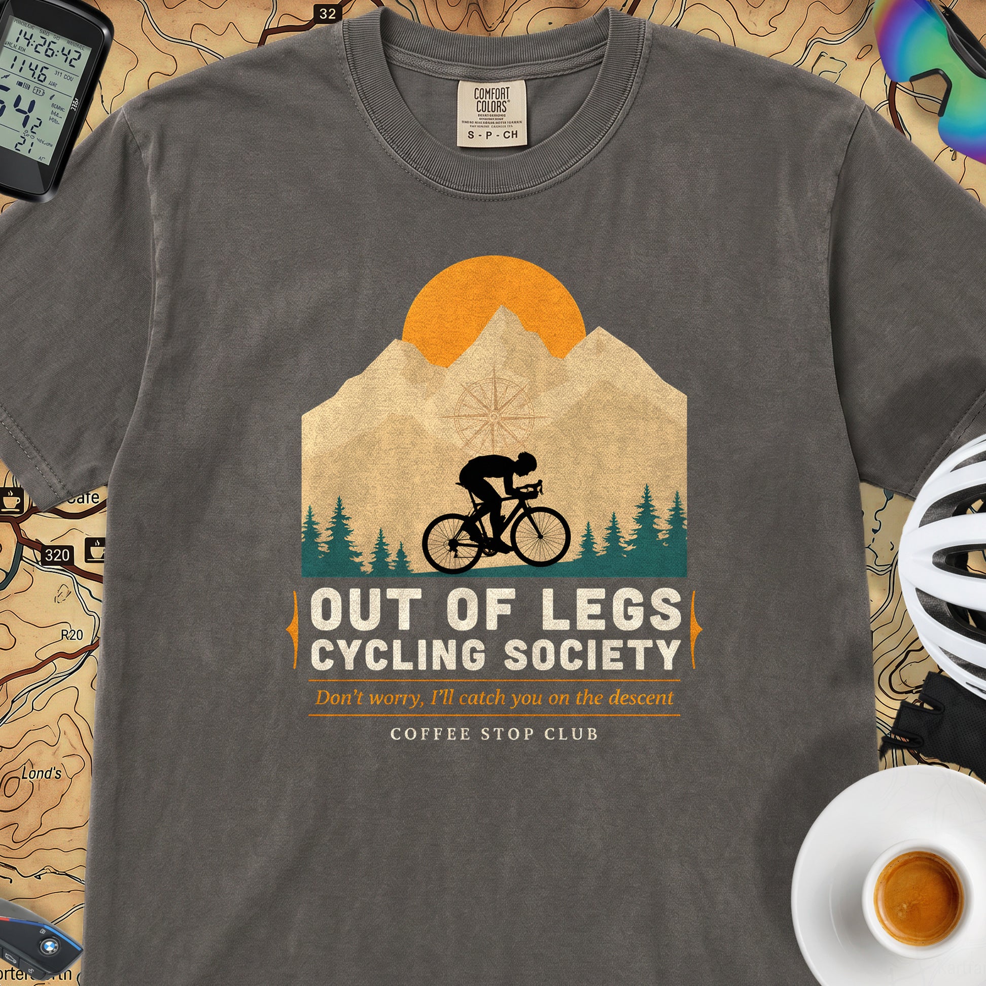 Out of Legs Cycling T-Shirt — Pepper