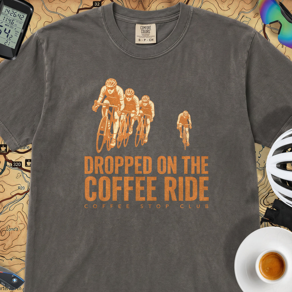 Dropped on the Coffee Ride Cycling T-Shirt — Pepper