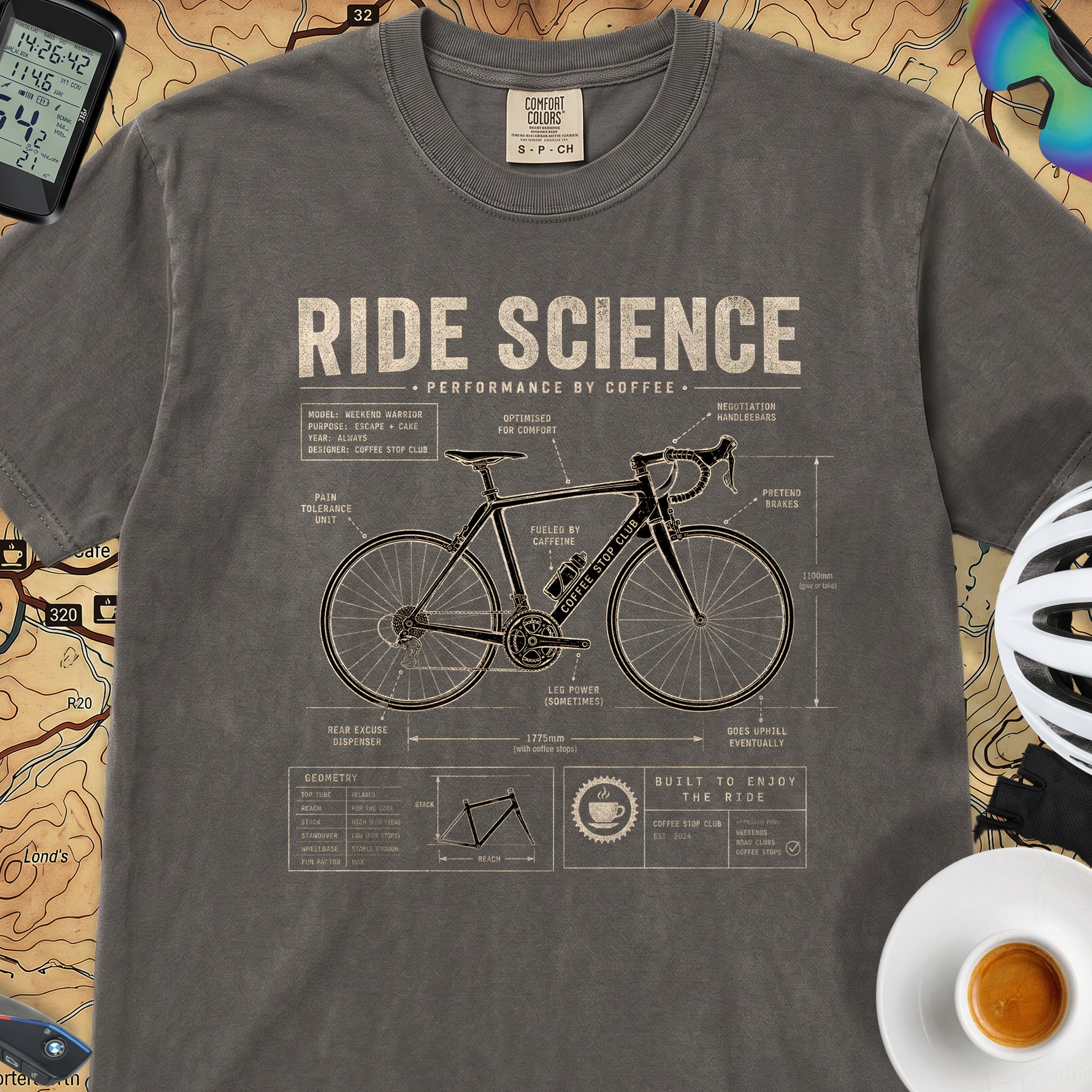 Ride Science Bike T-Shirt — Pepper