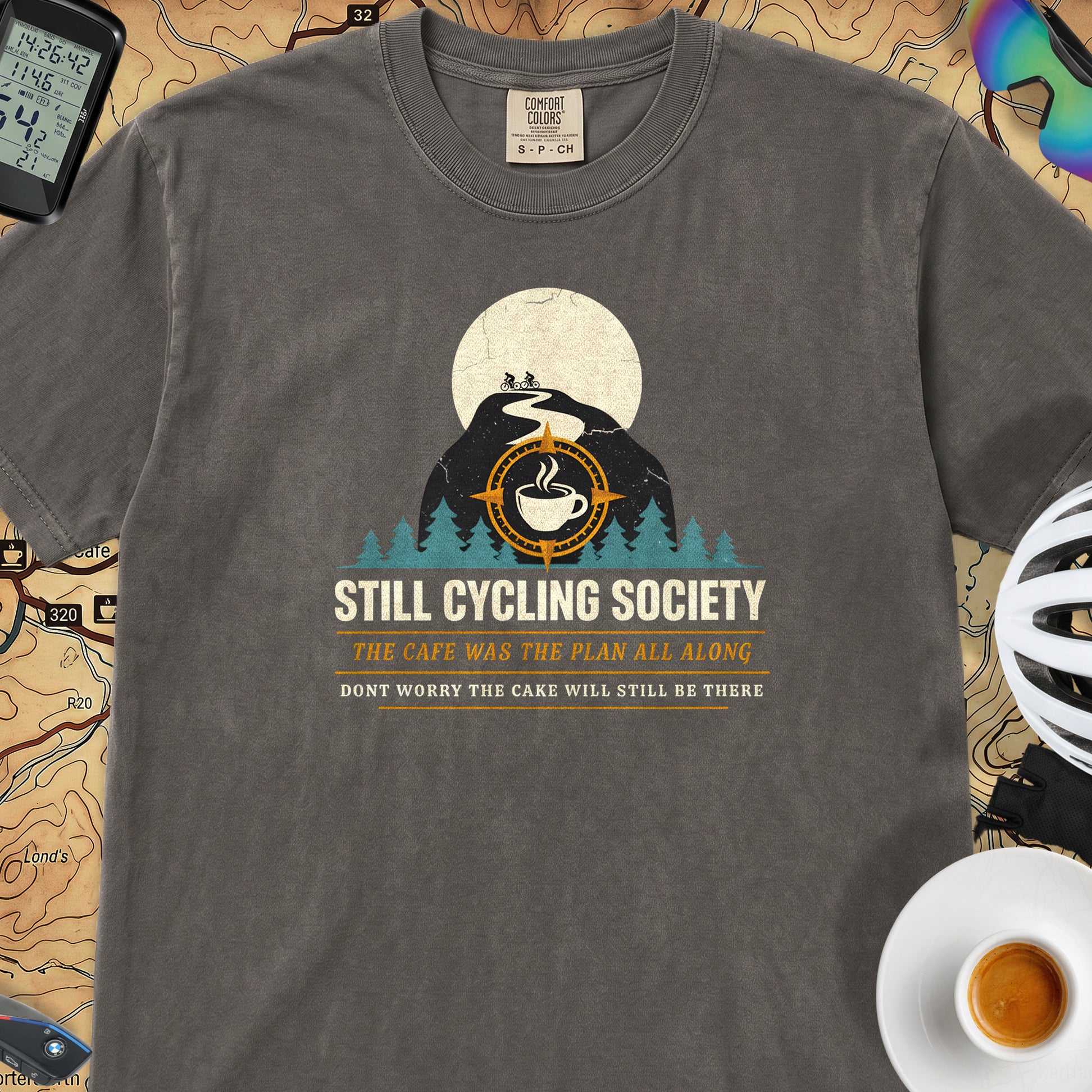 Still Cycling Society T-Shirt — Pepper