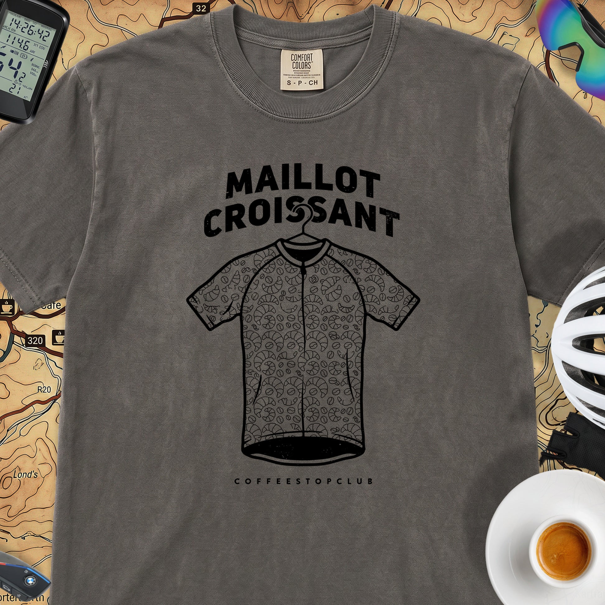 Maillot Croissant Cyclist T-Shirt — Pepper