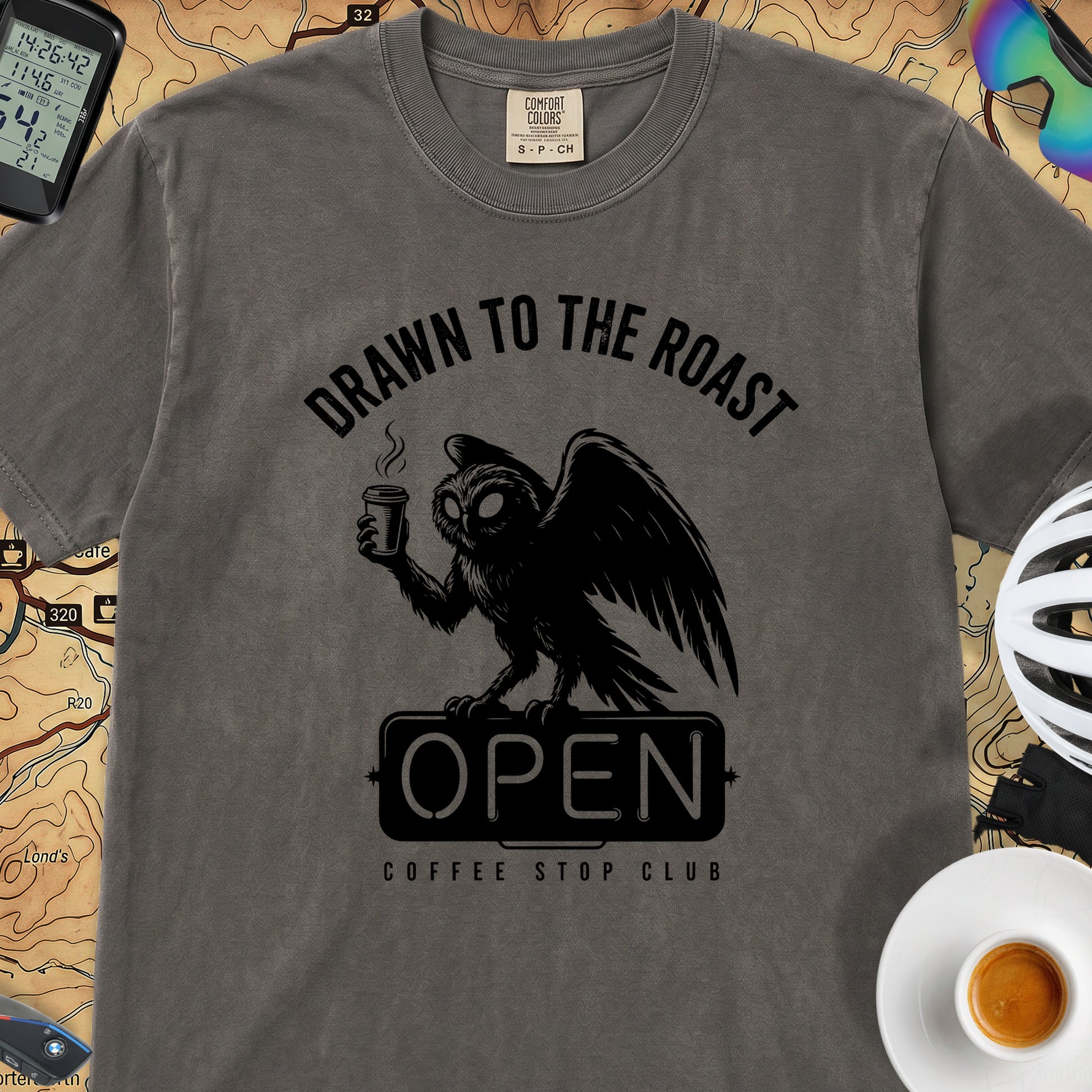 Drawn to the Roast Cycling T-Shirt — Pepper