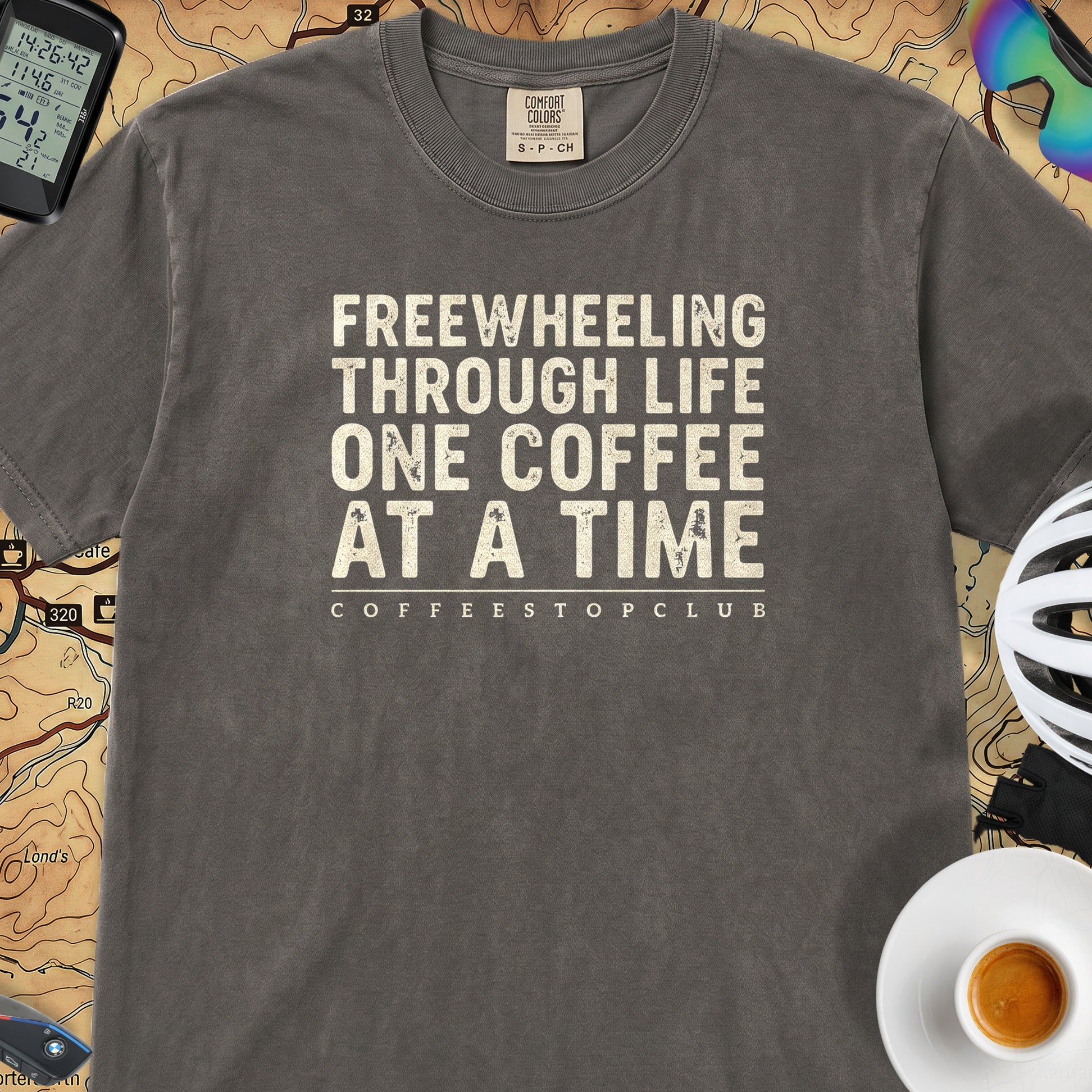 Freewheeling Life T‑Shirt — Pepper