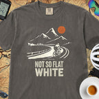 Not So Flat White Retro T-Shirt — Pepper
