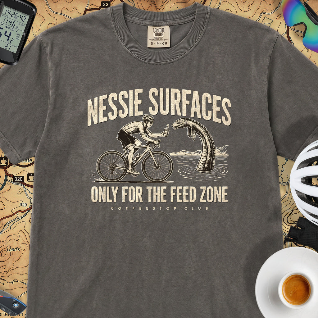 Nessie Surfaces Cycling T-Shirt — Pepper