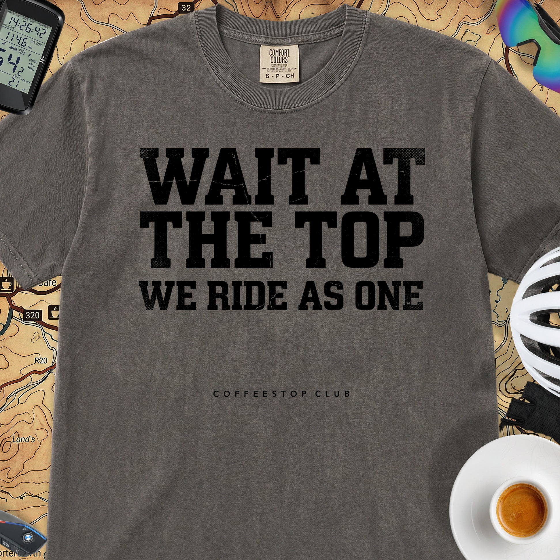 Wait at the Top T‑Shirt — Pepper