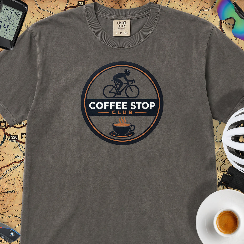 Awesome Coffee Stop Club T-Shirt — Pepper