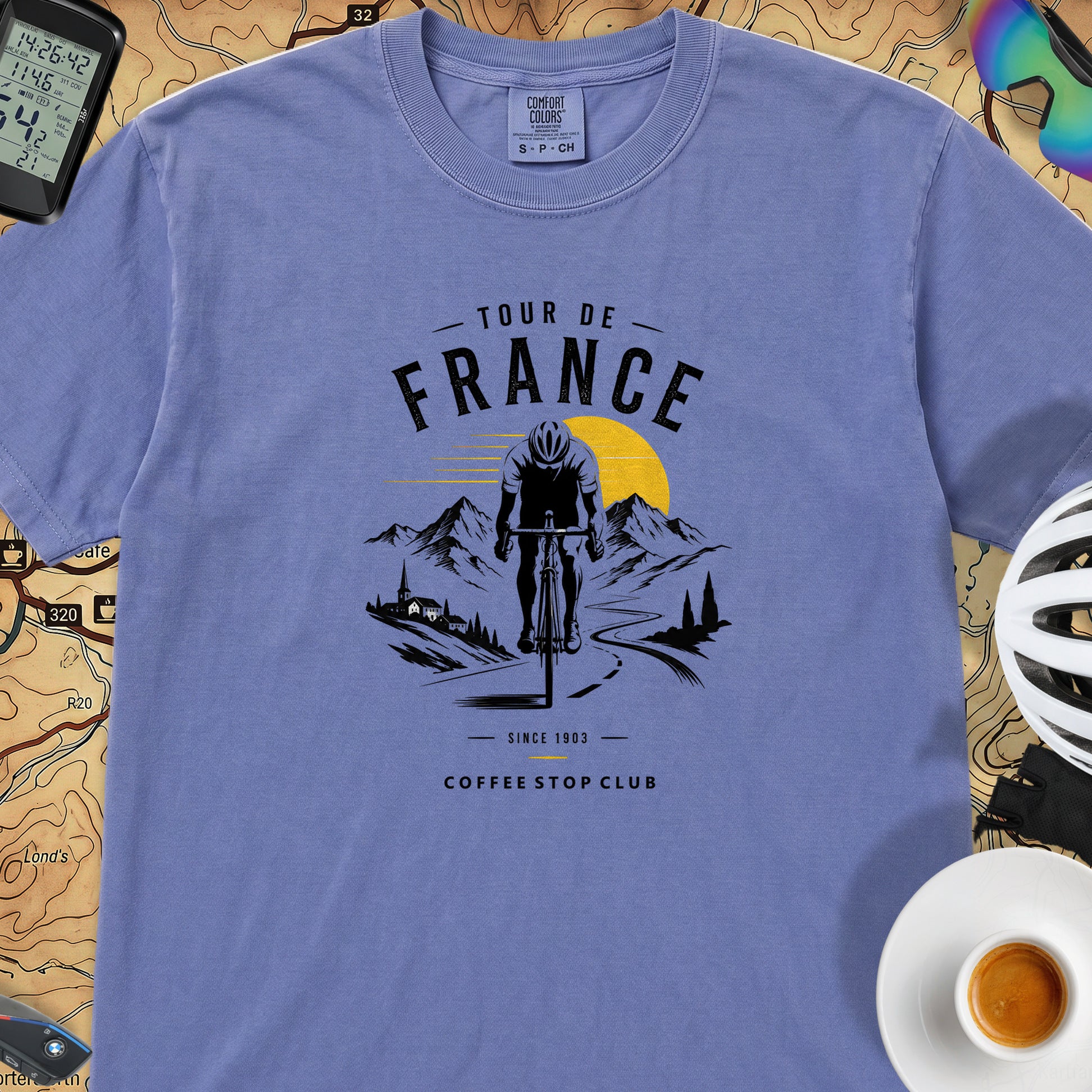 Tour de France Club T-Shirt — Periwinkle