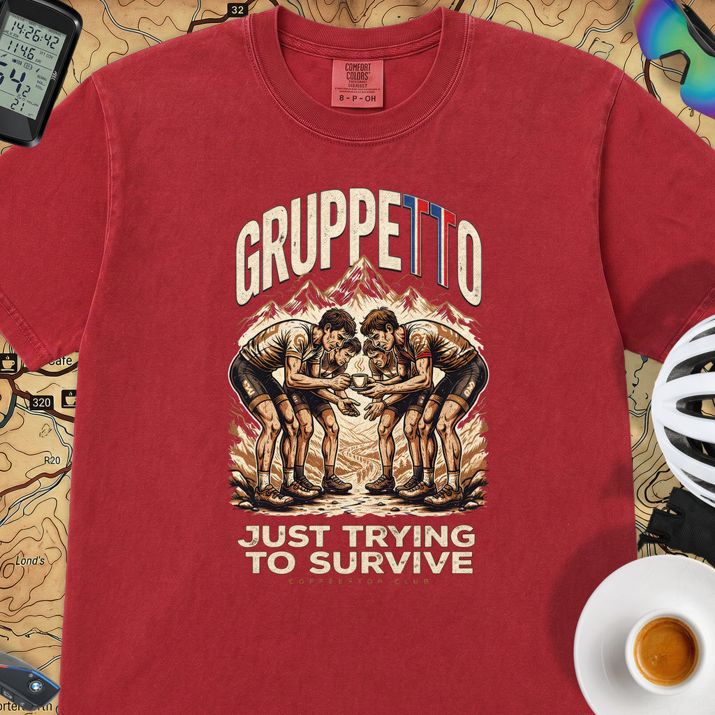 Gruppetto TdF Cycling T-Shirt — Red