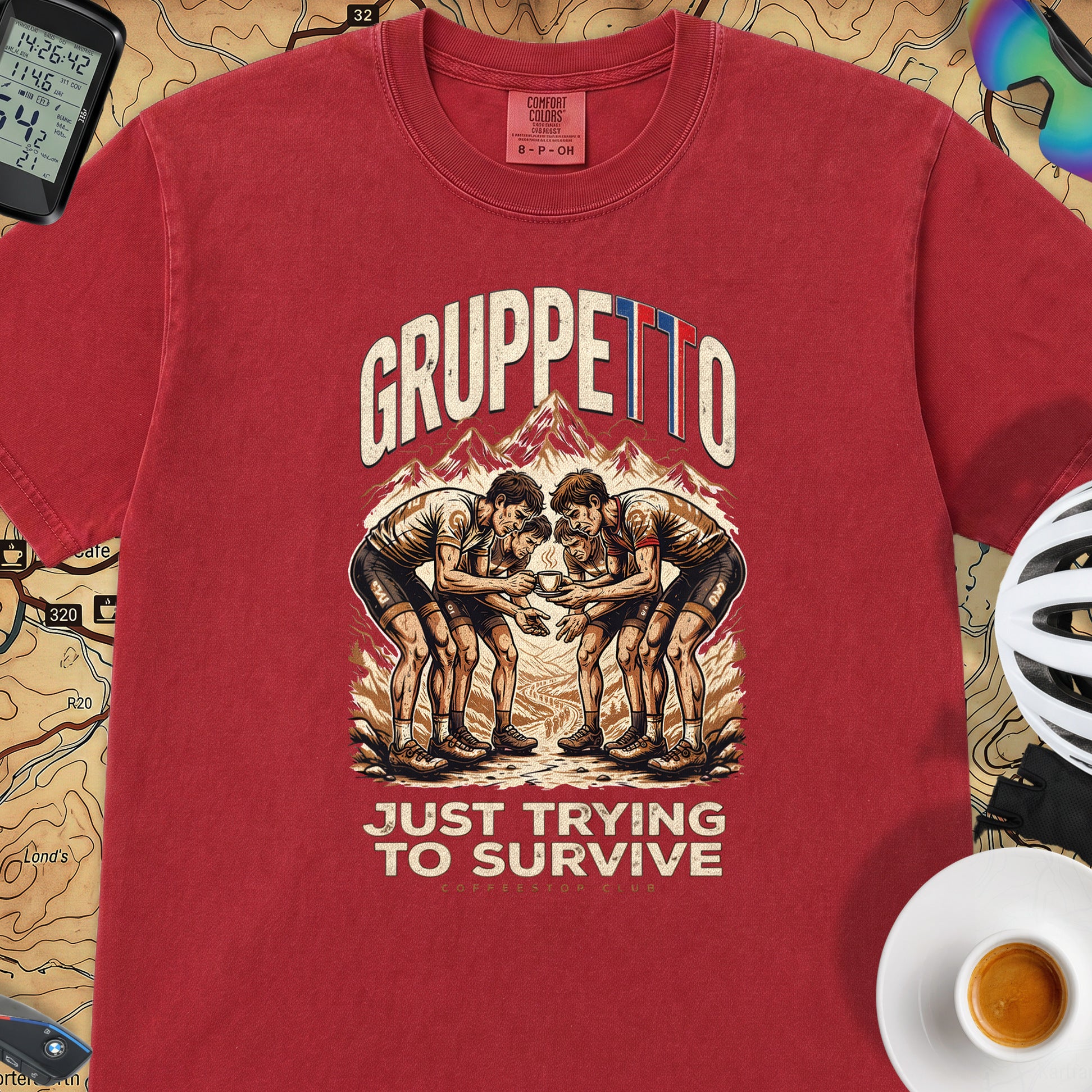 Gruppetto TdF Cycling T-Shirt — Red