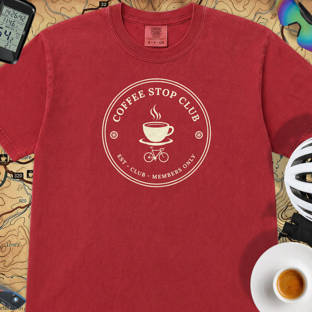 Coffee Stop Club Members Only T-Shirt — Red