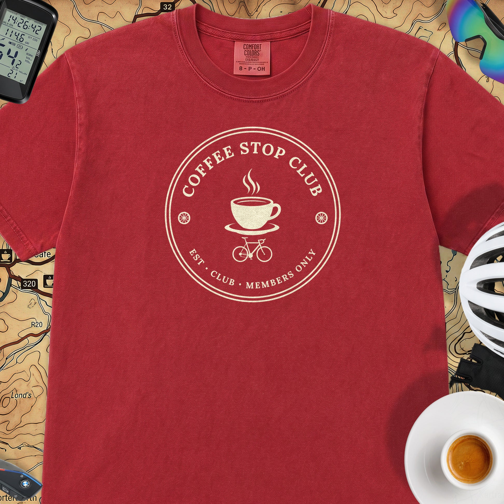 Coffee Stop Club Members Only T-Shirt — Red