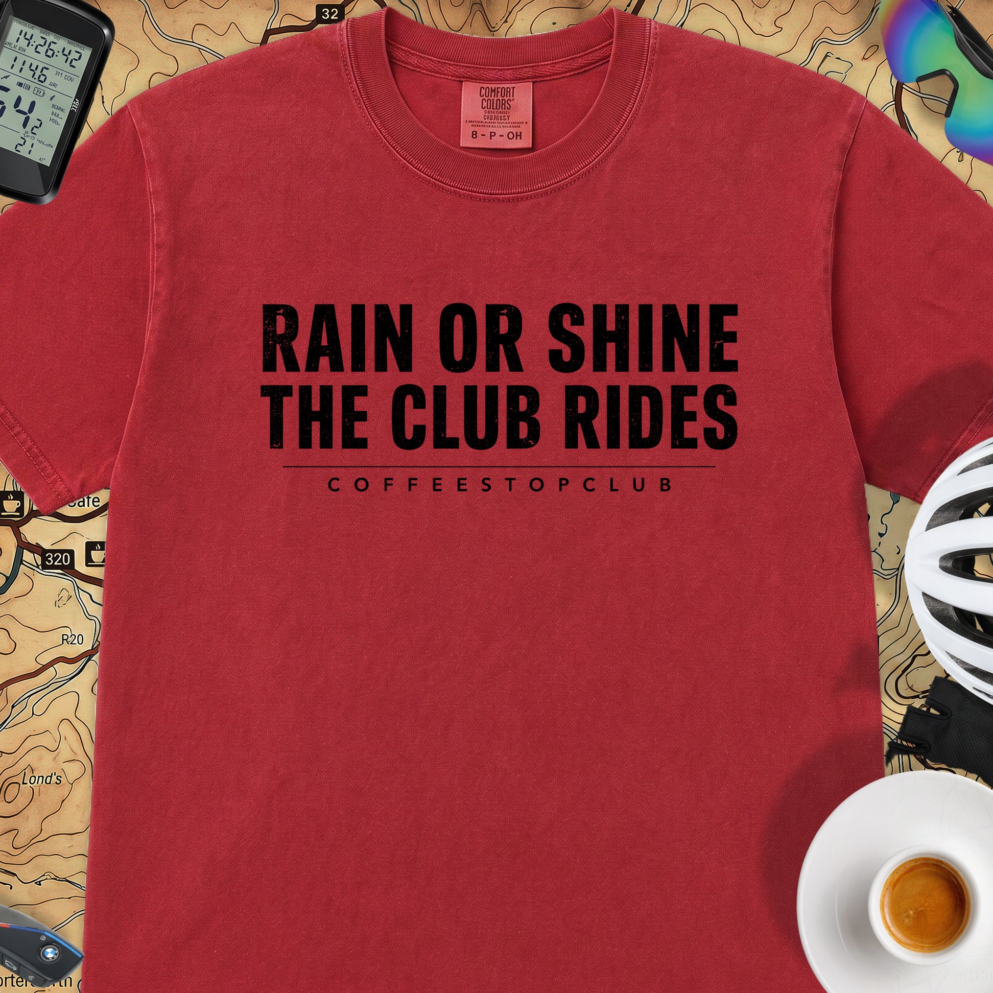 The Club Rides... T‑Shirt — Red
