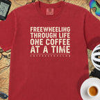 Freewheeling Life T‑Shirt — Red