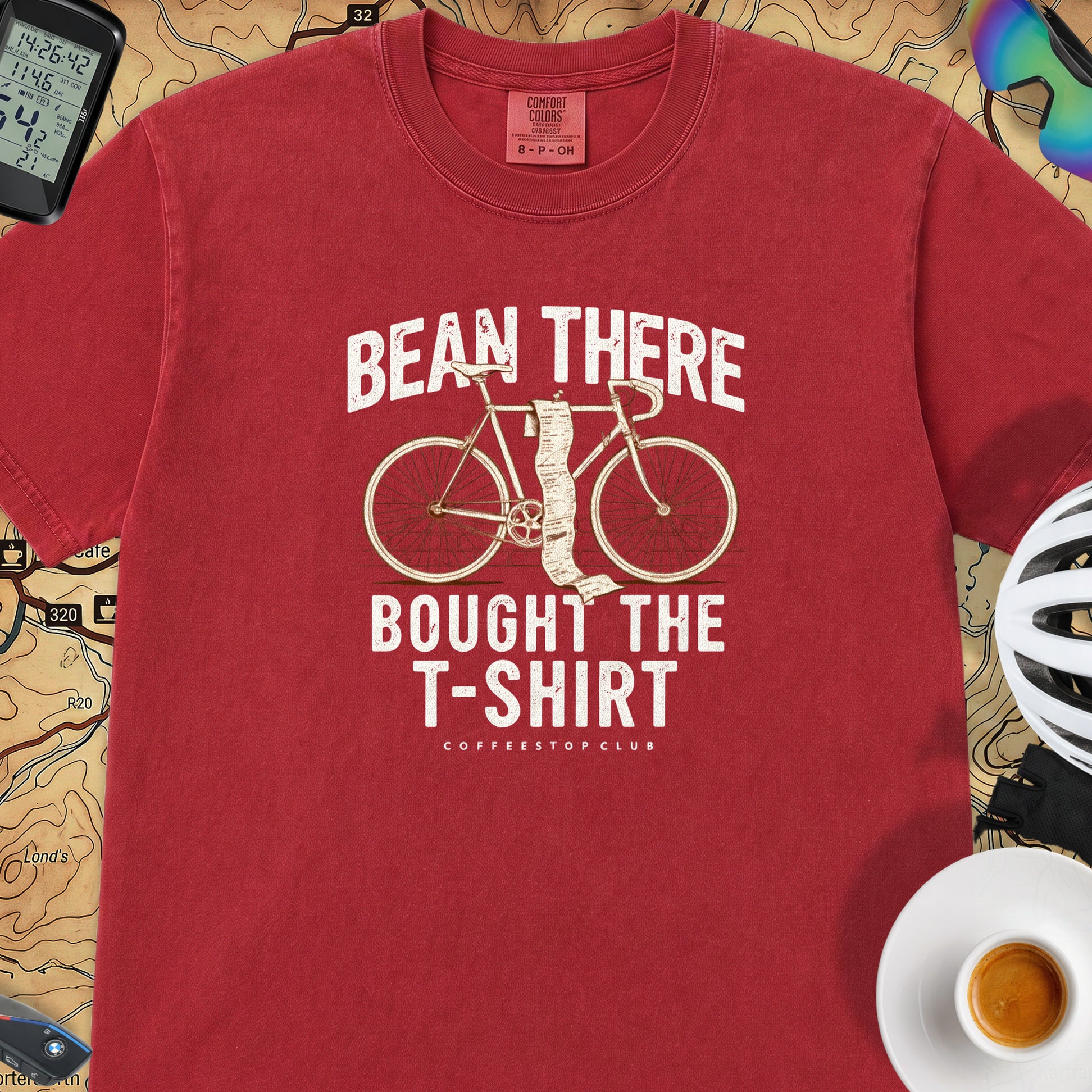 Bean There Cycling T-Shirt — Red
