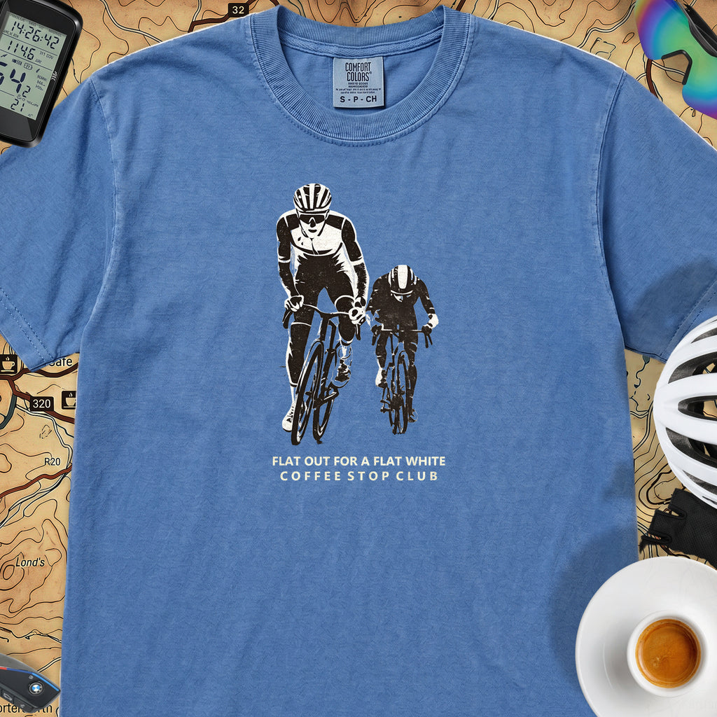 Flat Out 4 Flat White T-Shirt — Royal Caribe