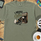 I Brake For Coffee T-Shirt — Sage