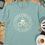 Coffee Stop Club Bike T-Shirt — Seafoam