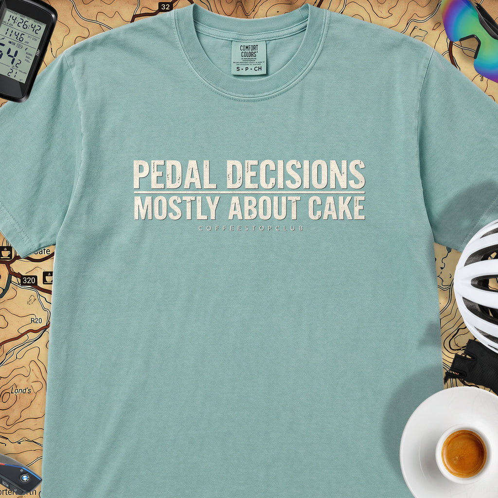 Pedal Decisicions Cycling T-Shirt — Seafoam